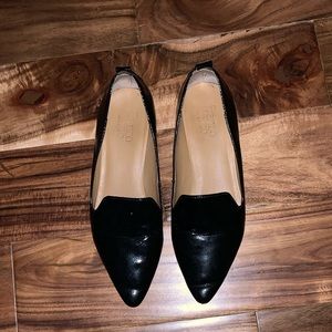 Franco Sarto Black Flats with Decorative Heel